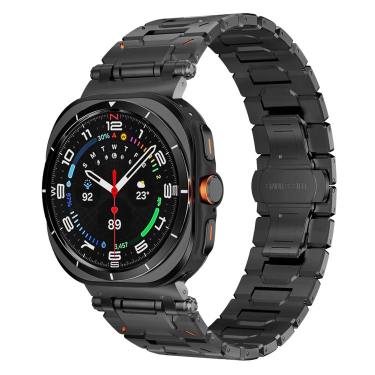 Cinturino per orologio Pathfinder in lega di titanio con chiusura a farfalla., For Samsung Galaxy Ultra 47mm / Ultra 2025, For Samsung Galaxy Watch8 / Watch8 Classic
