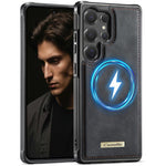 Custodia posteriore magnetica in ecopelle CaseMe serie C69 per telefono., For Samsung Galaxy A56 5G, For Samsung Galaxy S25 Ultra 5G, For Samsung Galaxy S24 FE 5G, For Samsung Galaxy S24 Ultra 5G