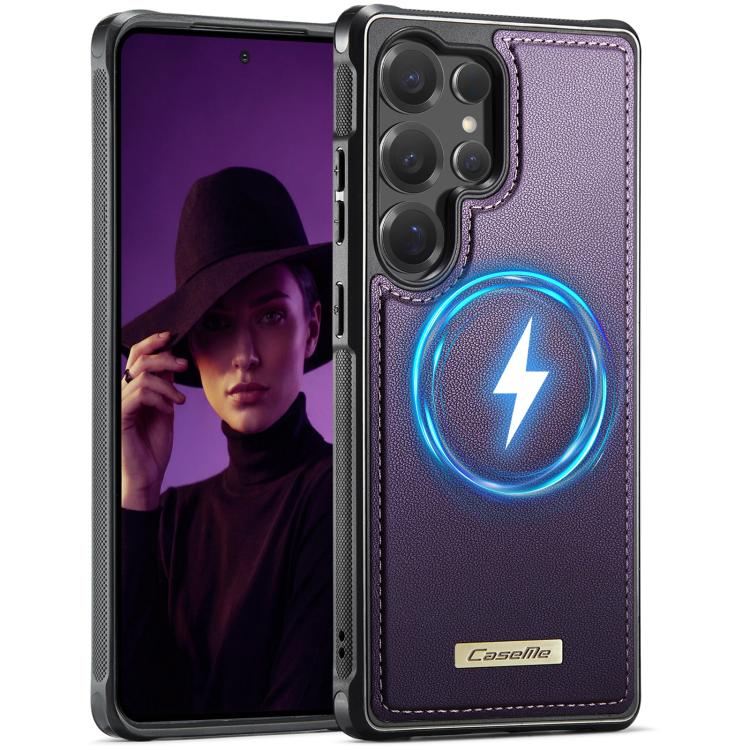 Custodia posteriore magnetica in ecopelle CaseMe serie C69 per telefono., For Samsung Galaxy A56 5G, For Samsung Galaxy S25 Ultra 5G, For Samsung Galaxy S24 FE 5G, For Samsung Galaxy S24 Ultra 5G