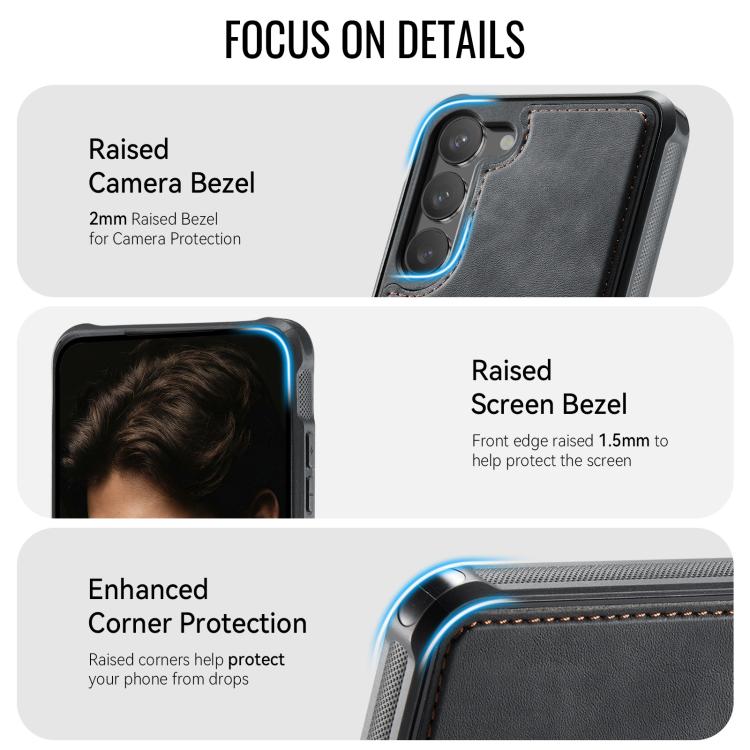 Custodia posteriore magnetica in ecopelle CaseMe serie C69 per telefono., For Samsung Galaxy S23 5G, For Samsung Galaxy S20 FE, For Samsung Galaxy A53 5G, For Samsung Galaxy S22 Ultra 5G