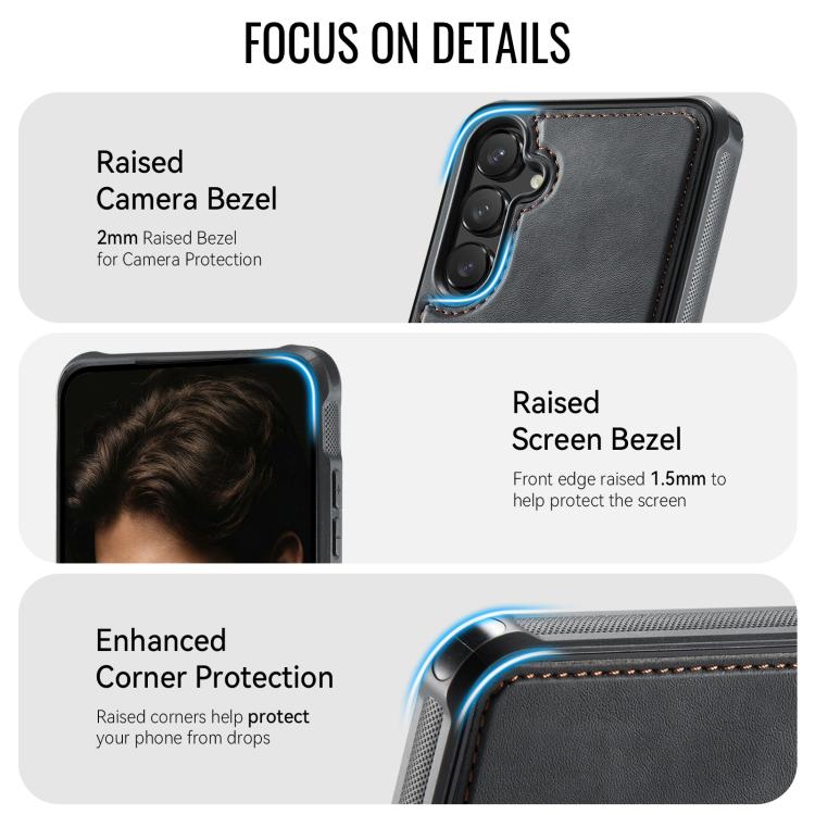 Custodia posteriore magnetica in ecopelle CaseMe serie C69 per telefono., For Samsung Galaxy S23 FE 5G, For Samsung Galaxy A54 5G, For Samsung Galaxy S23 Ultra 5G, For Samsung Galaxy S23+ 5G