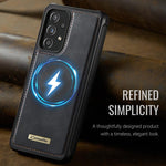 Custodia posteriore magnetica in ecopelle CaseMe serie C69 per telefono., For Samsung Galaxy A52 / A52s 5G