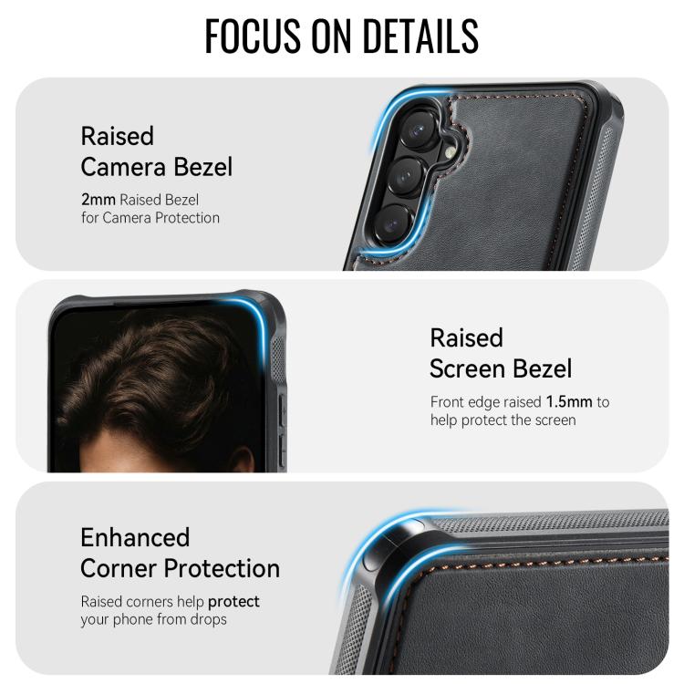 Custodia posteriore magnetica in ecopelle CaseMe serie C69 per telefono., For Galaxy S26 FE 5G, For Samsung Galaxy S26+ 5G, For Samsung Galaxy S26 Ultra 5G, For Samsung Galaxy S26 5G