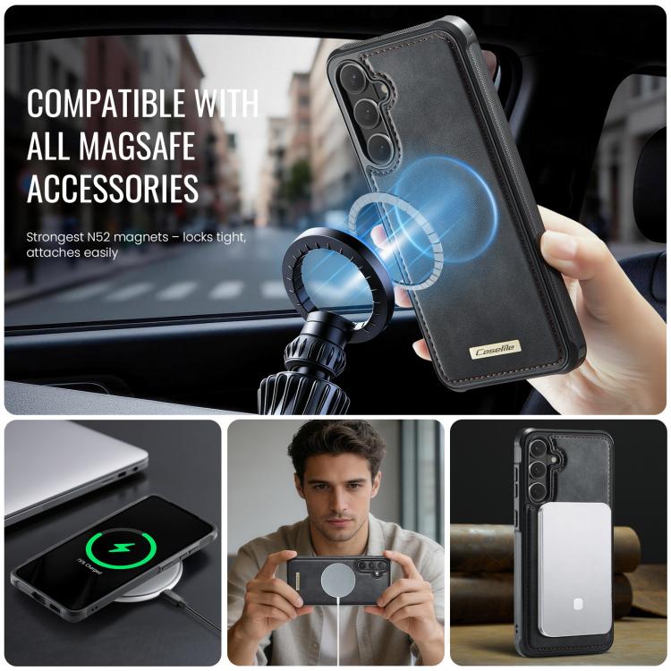 Custodia posteriore magnetica in ecopelle CaseMe serie C69 per telefono., For Galaxy S26 FE 5G, For Samsung Galaxy S26+ 5G, For Samsung Galaxy S26 Ultra 5G, For Samsung Galaxy S26 5G