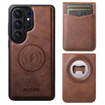 Custodia per telefono Suteni G5S5 2 in 1 con apribottiglie magnetico rimovibile, porta carte e retro in pelle bovina., For Samsung Galaxy S26 Ultra  5G, For Samsung Galaxy S25 Ultra 5G, For Samsung Galaxy S24 Ultra 5G, For Samsung Galaxy S23 Ultra 5G  ...