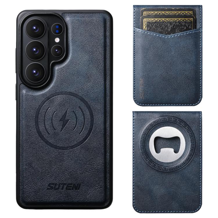 Custodia per telefono Suteni G5S5 2 in 1 con apribottiglie magnetico rimovibile, porta carte e retro in pelle bovina., For Samsung Galaxy S26 Ultra  5G, For Samsung Galaxy S25 Ultra 5G, For Samsung Galaxy S24 Ultra 5G, For Samsung Galaxy S23 Ultra 5G  ...
