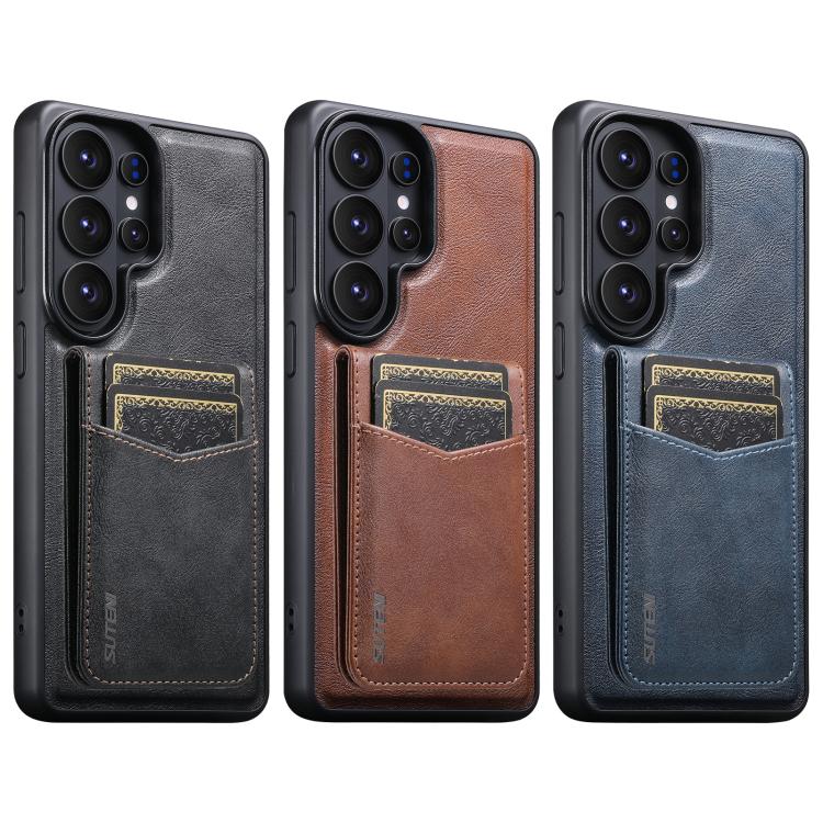 Custodia per telefono Suteni G5S5 2 in 1 con apribottiglie magnetico rimovibile, porta carte e retro in pelle bovina., For Samsung Galaxy S26 Ultra  5G, For Samsung Galaxy S25 Ultra 5G, For Samsung Galaxy S24 Ultra 5G, For Samsung Galaxy S23 Ultra 5G  ...