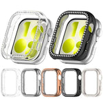 Custodia protettiva per orologio in policarbonato cavo con mezza copertura e fila singola di diamanti., For Huawei Watch Fit 5 Pro, For Huawei Watch Fit 5