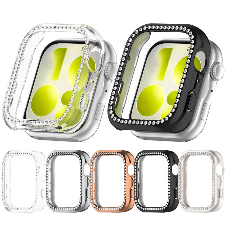 Custodia protettiva per orologio in policarbonato cavo con mezza copertura e fila singola di diamanti., For Huawei Watch Fit 5 Pro, For Huawei Watch Fit 5