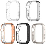 Custodia protettiva per orologio in policarbonato cavo con mezza copertura e fila singola di diamanti., For Huawei Watch Fit 5 Pro, For Huawei Watch Fit 5