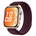 Cinturino per orologio in nylon intrecciato con chiusura a strappo e interfaccia metallica., For Huawei Watch Fit 5 / Fit 5 Pro
