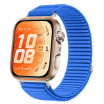Cinturino per orologio in nylon intrecciato con chiusura a strappo e interfaccia metallica., For Huawei Watch Fit 5 / Fit 5 Pro