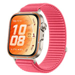 Cinturino per orologio in nylon intrecciato con chiusura a strappo e interfaccia metallica., For Huawei Watch Fit 5 / Fit 5 Pro
