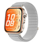 Cinturino per orologio in nylon intrecciato con chiusura a strappo e interfaccia metallica., For Huawei Watch Fit 5 / Fit 5 Pro