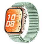 Cinturino per orologio in nylon intrecciato con chiusura a strappo e interfaccia metallica., For Huawei Watch Fit 5 / Fit 5 Pro