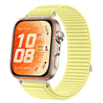 Cinturino per orologio in nylon intrecciato con chiusura a strappo e interfaccia metallica., For Huawei Watch Fit 5 / Fit 5 Pro