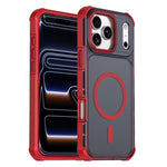 Custodia per telefono antiurto magnetica semitrasparente satinata con effetto pelle, resistente agli urti e con quattro angoli smussati., For iPhone 17e / 16e, For iPhone 17 Pro Max, For iPhone 17 Pro, For iPhone 17