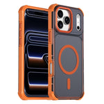 Custodia per telefono antiurto magnetica semitrasparente satinata con effetto pelle, resistente agli urti e con quattro angoli smussati., For iPhone 17e / 16e, For iPhone 17 Pro Max, For iPhone 17 Pro, For iPhone 17