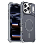 Custodia per telefono antiurto magnetica semitrasparente satinata con effetto pelle, resistente agli urti e con quattro angoli smussati., For iPhone 17e / 16e, For iPhone 17 Pro Max, For iPhone 17 Pro, For iPhone 17
