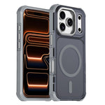 Custodia per telefono antiurto magnetica semitrasparente satinata con effetto pelle, resistente agli urti e con quattro angoli smussati., For iPhone 17e / 16e, For iPhone 17 Pro Max, For iPhone 17 Pro, For iPhone 17