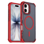 Custodia per telefono antiurto magnetica semitrasparente satinata con effetto pelle, resistente agli urti e con quattro angoli smussati., For iPhone 17e / 16e, For iPhone 17 Pro Max, For iPhone 17 Pro, For iPhone 17
