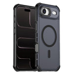 Custodia per telefono antiurto magnetica semitrasparente satinata con effetto pelle, resistente agli urti e con quattro angoli smussati., For iPhone Air, For iPhone 16 Pro Max, For iPhone 16 Pro, For iPhone 16