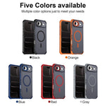 Custodia per telefono antiurto magnetica semitrasparente satinata con effetto pelle, resistente agli urti e con quattro angoli smussati., For iPhone Air, For iPhone 16 Pro Max, For iPhone 16 Pro, For iPhone 16