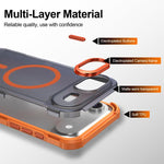 Custodia per telefono antiurto magnetica semitrasparente satinata con effetto pelle, resistente agli urti e con quattro angoli smussati., For iPhone Air, For iPhone 16 Pro Max, For iPhone 16 Pro, For iPhone 16
