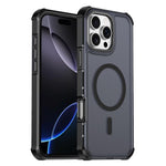 Custodia per telefono antiurto magnetica semitrasparente satinata con effetto pelle, resistente agli urti e con quattro angoli smussati., For iPhone Air, For iPhone 16 Pro Max, For iPhone 16 Pro, For iPhone 16