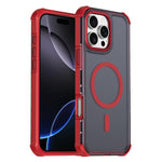 Custodia per telefono antiurto magnetica semitrasparente satinata con effetto pelle, resistente agli urti e con quattro angoli smussati., For iPhone Air, For iPhone 16 Pro Max, For iPhone 16 Pro, For iPhone 16