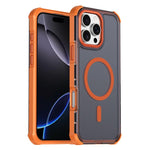 Custodia per telefono antiurto magnetica semitrasparente satinata con effetto pelle, resistente agli urti e con quattro angoli smussati., For iPhone Air, For iPhone 16 Pro Max, For iPhone 16 Pro, For iPhone 16