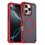 Custodia per telefono antiurto magnetica semitrasparente satinata con effetto pelle, resistente agli urti e con quattro angoli smussati., For iPhone Air, For iPhone 16 Pro Max, For iPhone 16 Pro, For iPhone 16