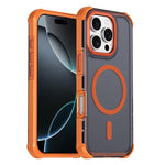 Custodia per telefono antiurto magnetica semitrasparente satinata con effetto pelle, resistente agli urti e con quattro angoli smussati., For iPhone Air, For iPhone 16 Pro Max, For iPhone 16 Pro, For iPhone 16