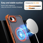Custodia per telefono antiurto magnetica semitrasparente satinata con effetto pelle, resistente agli urti e con quattro angoli smussati., For iPhone 17e / 16e, For iPhone 17 Pro Max, For iPhone 17 Pro, For iPhone 17