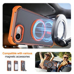 Custodia per telefono antiurto magnetica semitrasparente satinata con effetto pelle, resistente agli urti e con quattro angoli smussati., For iPhone 17e / 16e, For iPhone 17 Pro Max, For iPhone 17 Pro, For iPhone 17