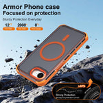 Custodia per telefono antiurto magnetica semitrasparente satinata con effetto pelle, resistente agli urti e con quattro angoli smussati., For iPhone 17e / 16e, For iPhone 17 Pro Max, For iPhone 17 Pro, For iPhone 17