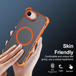 Custodia per telefono antiurto magnetica semitrasparente satinata con effetto pelle, resistente agli urti e con quattro angoli smussati., For iPhone 17e / 16e, For iPhone 17 Pro Max, For iPhone 17 Pro, For iPhone 17