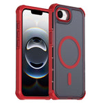Custodia per telefono antiurto magnetica semitrasparente satinata con effetto pelle, resistente agli urti e con quattro angoli smussati., For iPhone 17e / 16e, For iPhone 17 Pro Max, For iPhone 17 Pro, For iPhone 17