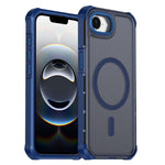 Custodia per telefono antiurto magnetica semitrasparente satinata con effetto pelle, resistente agli urti e con quattro angoli smussati., For iPhone 17e / 16e, For iPhone 17 Pro Max, For iPhone 17 Pro, For iPhone 17