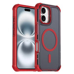 Custodia per telefono antiurto magnetica semitrasparente satinata con effetto pelle, resistente agli urti e con quattro angoli smussati., For iPhone Air, For iPhone 16 Pro Max, For iPhone 16 Pro, For iPhone 16