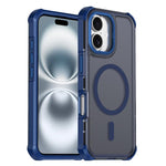 Custodia per telefono antiurto magnetica semitrasparente satinata con effetto pelle, resistente agli urti e con quattro angoli smussati., For iPhone Air, For iPhone 16 Pro Max, For iPhone 16 Pro, For iPhone 16
