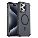 Custodia per telefono antiurto magnetica semitrasparente satinata con effetto pelle, resistente agli urti e con quattro angoli smussati., For iPhone 15 Pro Max, For iPhone 15 Pro, For iPhone 15, For iPhone 14