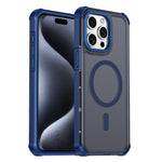 Custodia per telefono antiurto magnetica semitrasparente satinata con effetto pelle, resistente agli urti e con quattro angoli smussati., For iPhone 15 Pro Max, For iPhone 15 Pro, For iPhone 15, For iPhone 14