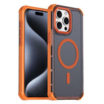 Custodia per telefono antiurto magnetica semitrasparente satinata con effetto pelle, resistente agli urti e con quattro angoli smussati., For iPhone 15 Pro Max, For iPhone 15 Pro, For iPhone 15, For iPhone 14
