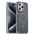 Custodia per telefono antiurto magnetica semitrasparente satinata con effetto pelle, resistente agli urti e con quattro angoli smussati., For iPhone 15 Pro Max, For iPhone 15 Pro, For iPhone 15, For iPhone 14
