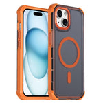 Custodia per telefono antiurto magnetica semitrasparente satinata con effetto pelle, resistente agli urti e con quattro angoli smussati., For iPhone 15 Pro Max, For iPhone 15 Pro, For iPhone 15, For iPhone 14