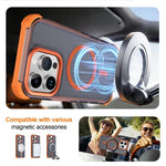 Custodia per telefono antiurto magnetica semitrasparente satinata con effetto pelle, resistente agli urti e con quattro angoli smussati., For iPhone 14 Pro, For iPhone 14 Pro Max, For iPhone 13 Pro Max, For iPhone 13 Pro