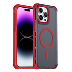 Custodia per telefono antiurto magnetica semitrasparente satinata con effetto pelle, resistente agli urti e con quattro angoli smussati., For iPhone 14 Pro, For iPhone 14 Pro Max, For iPhone 13 Pro Max, For iPhone 13 Pro