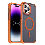 Custodia per telefono antiurto magnetica semitrasparente satinata con effetto pelle, resistente agli urti e con quattro angoli smussati., For iPhone 14 Pro, For iPhone 14 Pro Max, For iPhone 13 Pro Max, For iPhone 13 Pro