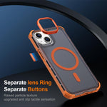Custodia per telefono antiurto magnetica semitrasparente satinata con effetto pelle, resistente agli urti e con quattro angoli smussati., For iPhone 13